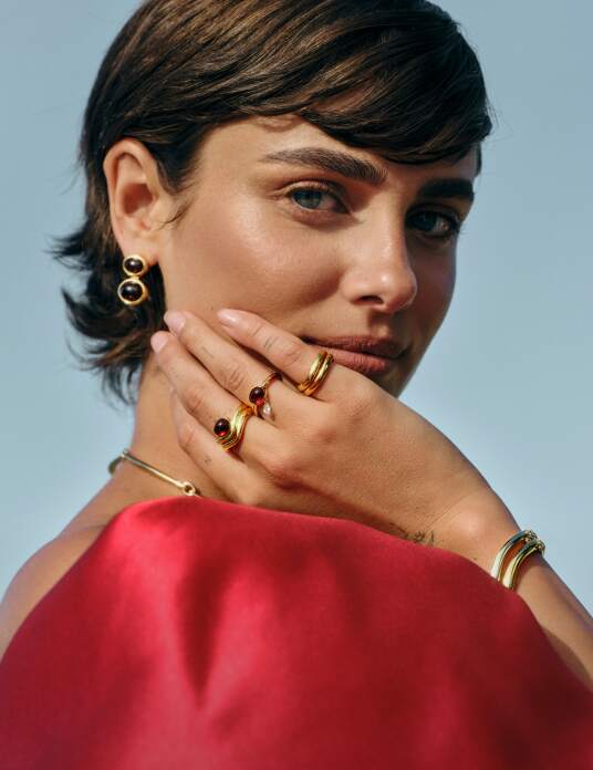 Clavicle Bracelet in Silver & Gold Vermeil | Stone Fruit